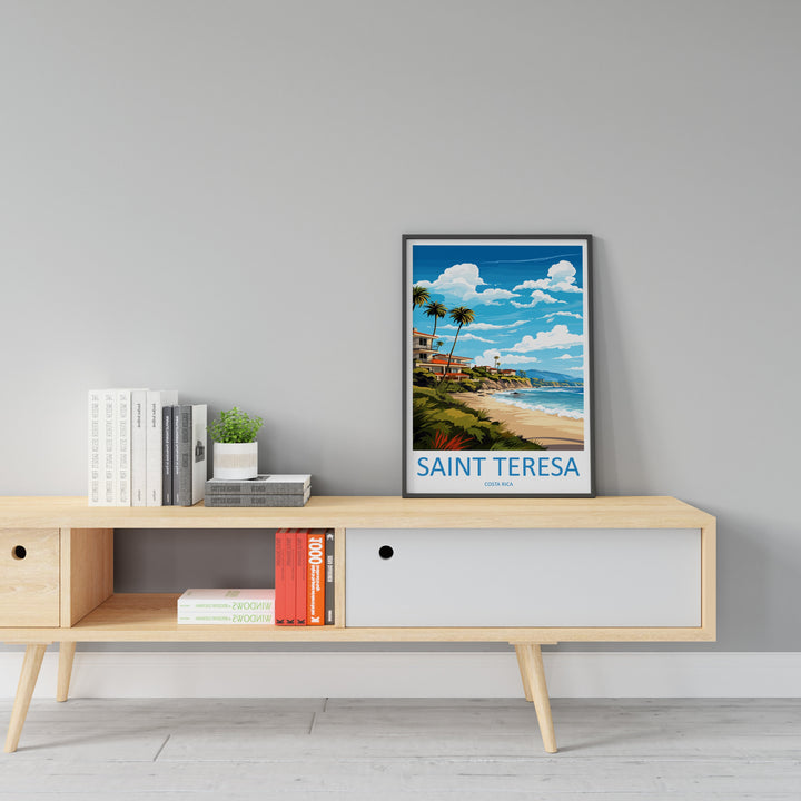 Saint Teresa Travel Print Wall Art Saint Teresa Wall Hanging Home Décor Saint Teresa Gift Art Lovers Wall Art Costa Rica Wall Art