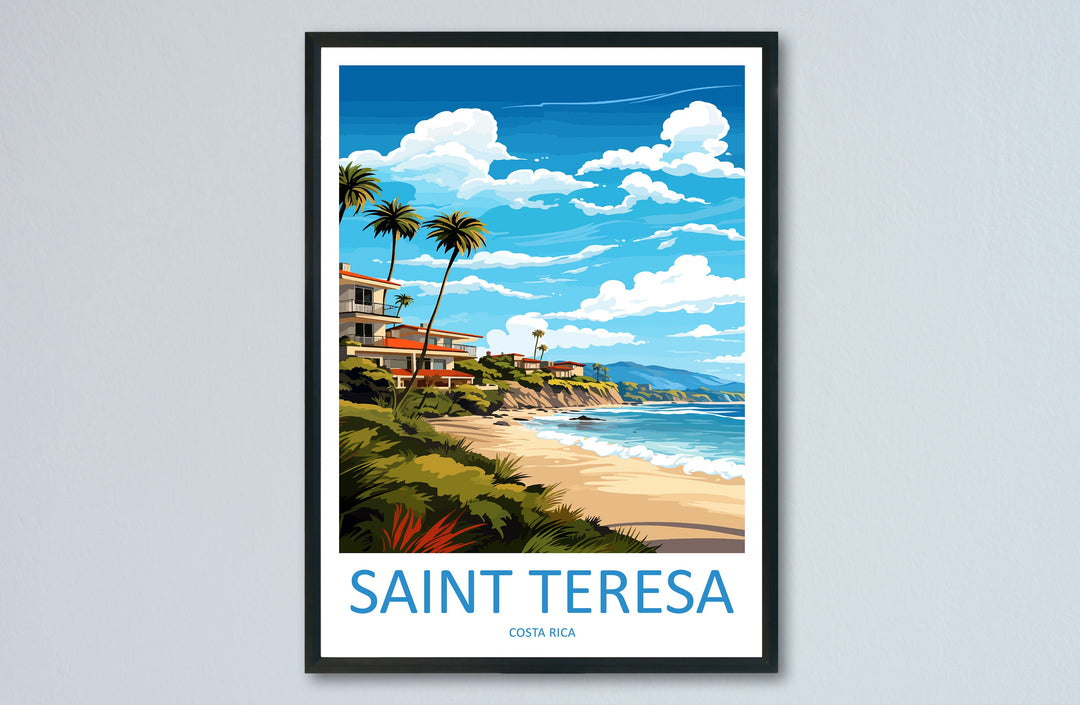 Saint Teresa Travel Print Wall Art Saint Teresa Wall Hanging Home Décor Saint Teresa Gift Art Lovers Wall Art Costa Rica Wall Art