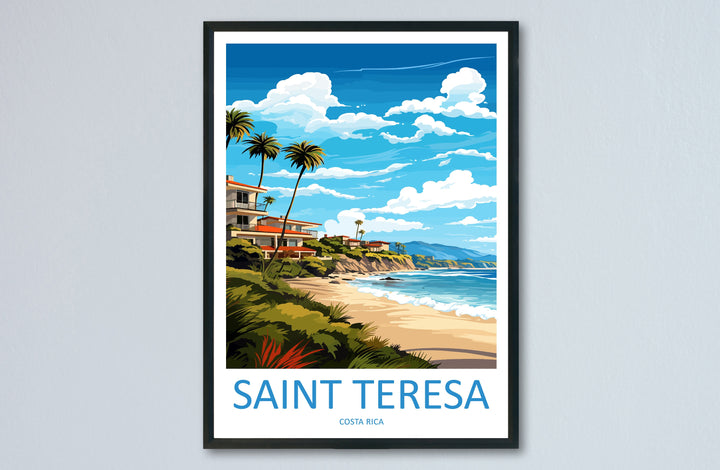 Saint Teresa Travel Print Wall Art Saint Teresa Wall Hanging Home Décor Saint Teresa Gift Art Lovers Wall Art Costa Rica Wall Art