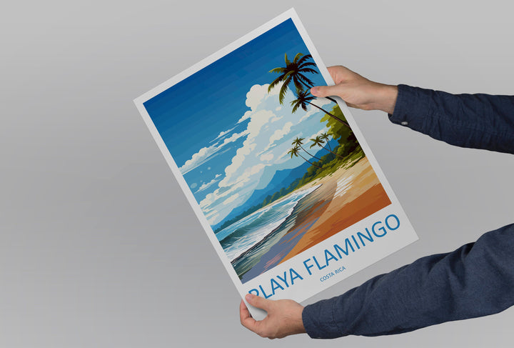 Playa Flamingo Travel Print Wall Art Playa Flamingo Wall Hanging Home Décor Playa Flamingo Gift Art Lovers Wall Art Costa Rica Wall Art