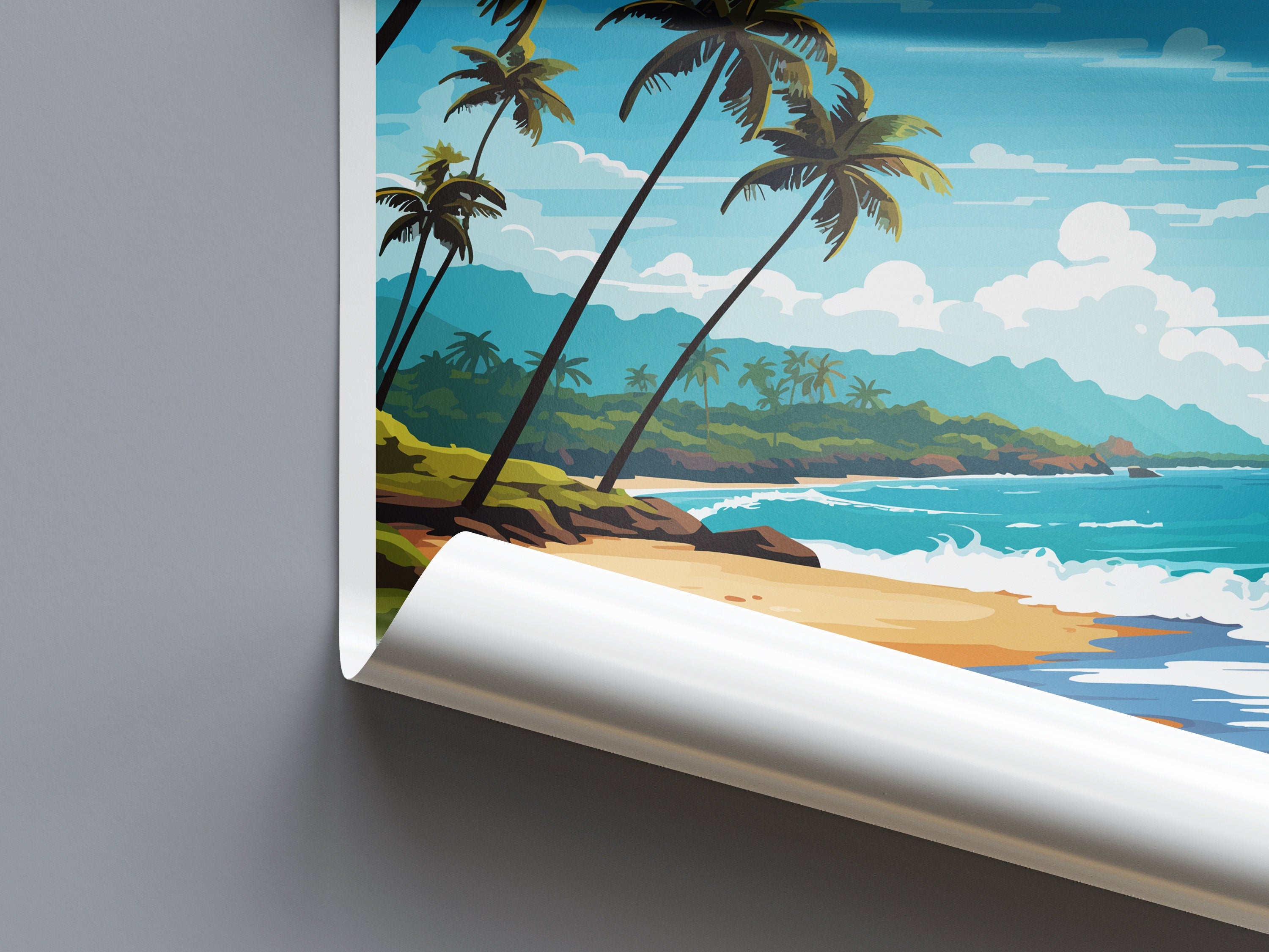 Playa Flamingo Travel Print