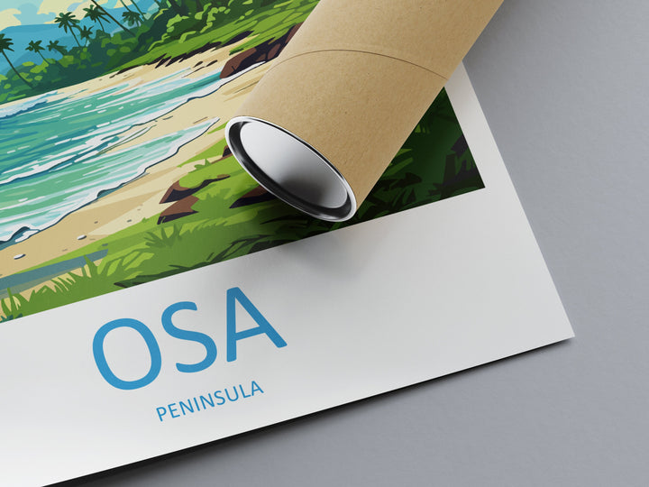 Osa Peninsula Travel Print Wall Art Osa Peninsula Wall Hanging Home Décor Osa Peninsula Gift Art Lovers Wall Art Costa Rica Wall Art