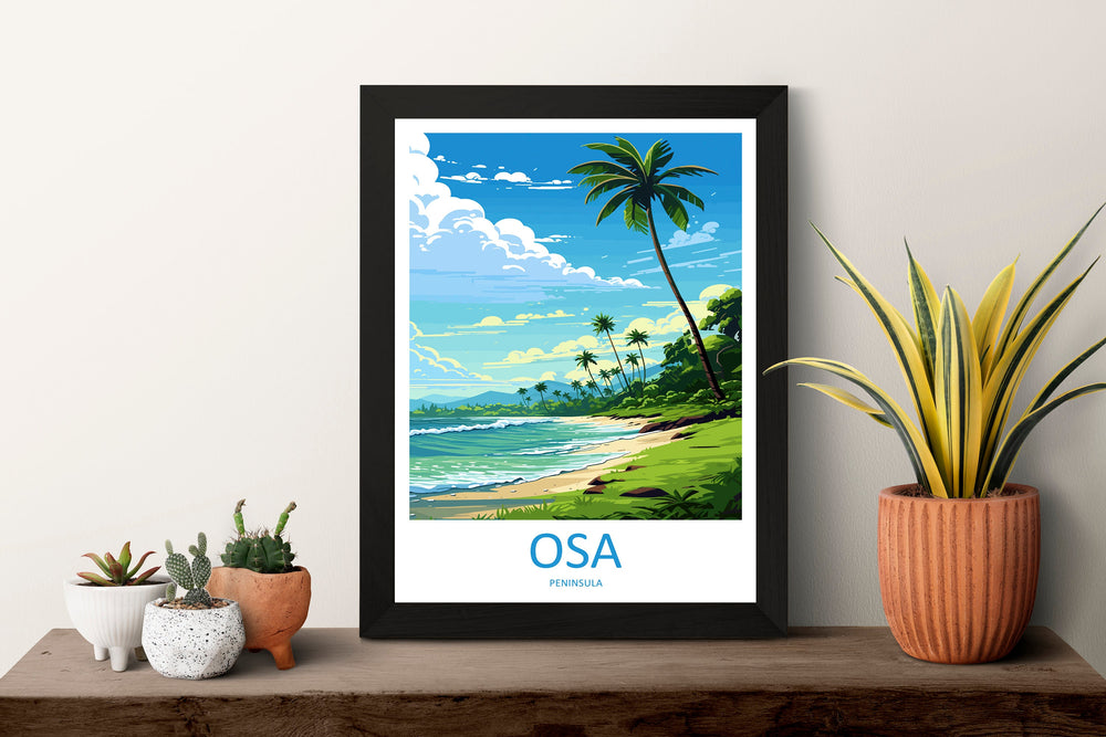 Osa Peninsula Travel Print Wall Art Osa Peninsula Wall Hanging Home Décor Osa Peninsula Gift Art Lovers Wall Art Costa Rica Wall Art
