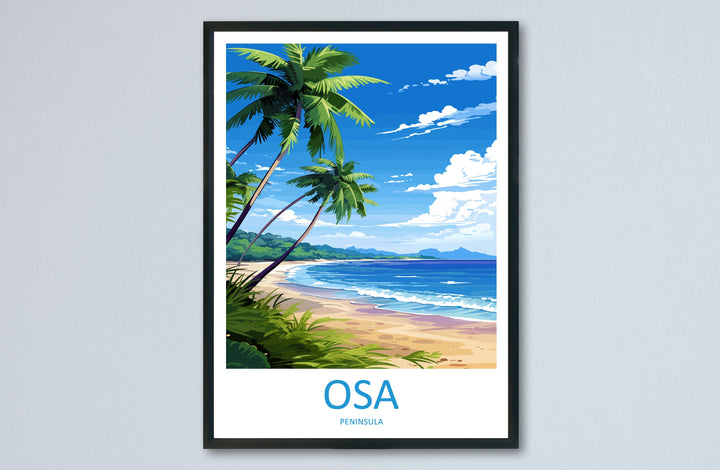 Osa Peninsula Travel Print Wall Art Osa Peninsula Wall Hanging Home Décor Osa Peninsula Gift Art Lovers Wall Art Costa Rica Wall Art