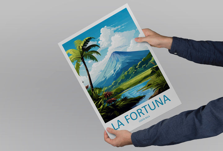La Fortuna Travel Print Wall Art La Fortuna Wall Hanging Home Décor La Fortuna Gift Art Lovers Wall Art Costa Rica Art Wall Art Gift