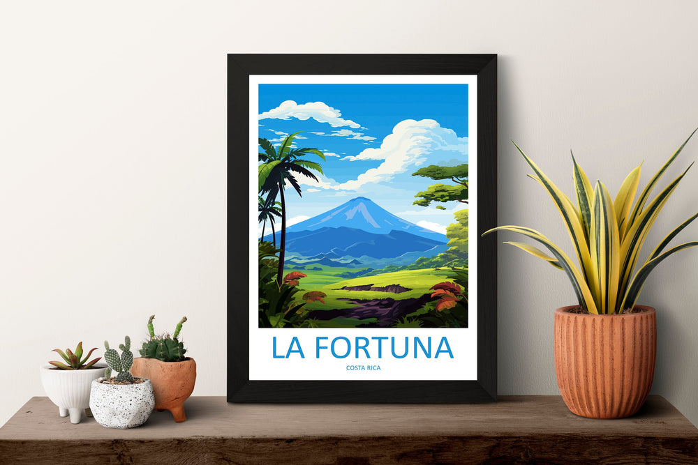 La Fortuna Travel Print Wall Art La Fortuna Wall Hanging Home Décor La Fortuna Gift Art Lovers Wall Art Costa Rica Art Wall Art Gift