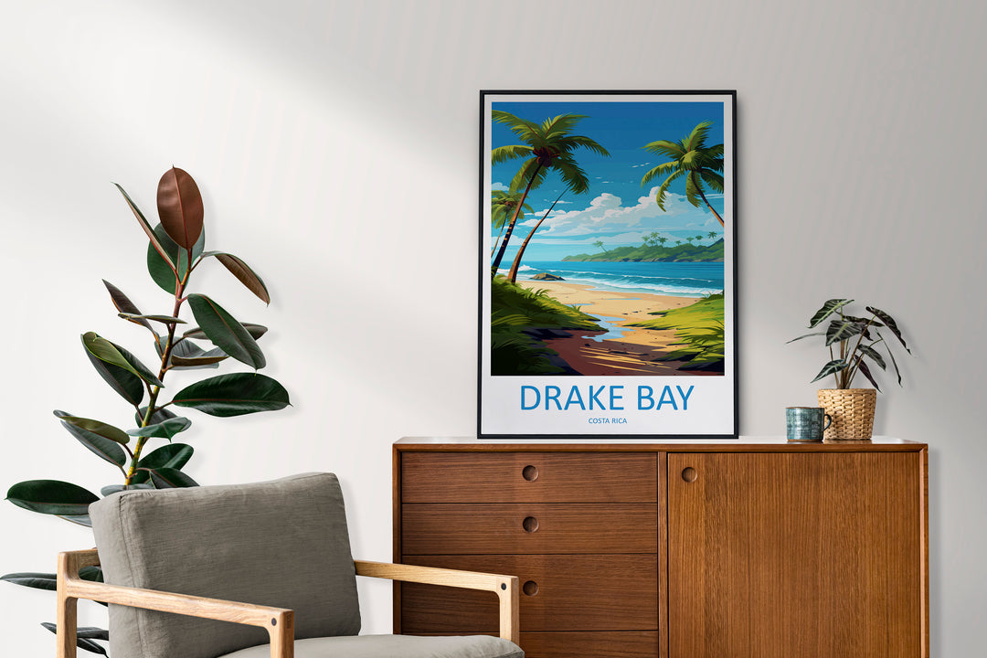 Drake Bay Travel Print Wall Art Drake Bay Wall Hanging Home Décor Drake Bay Gift Art Lovers Wall Art Costa Rica Art Wall Art Gift