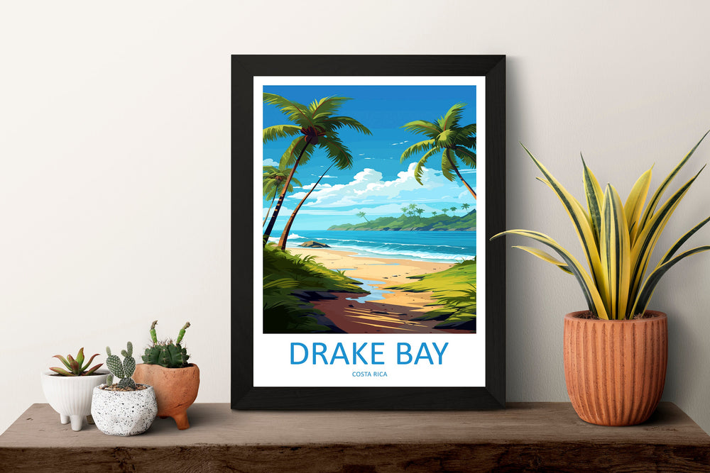 Drake Bay Travel Print Wall Art Drake Bay Wall Hanging Home Décor Drake Bay Gift Art Lovers Wall Art Costa Rica Art Wall Art Gift