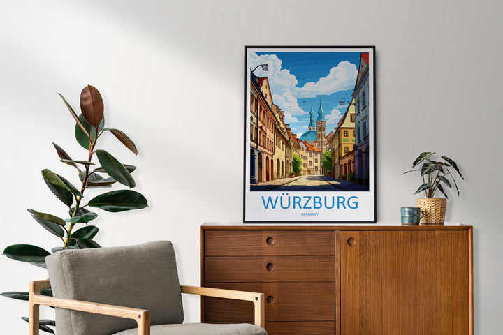 Würzburg Travel Print Wall Art Würzburg Wall Hanging Home Decor Würzburg Gift Art Lovers Wall Art Print Art Würzburg Germany