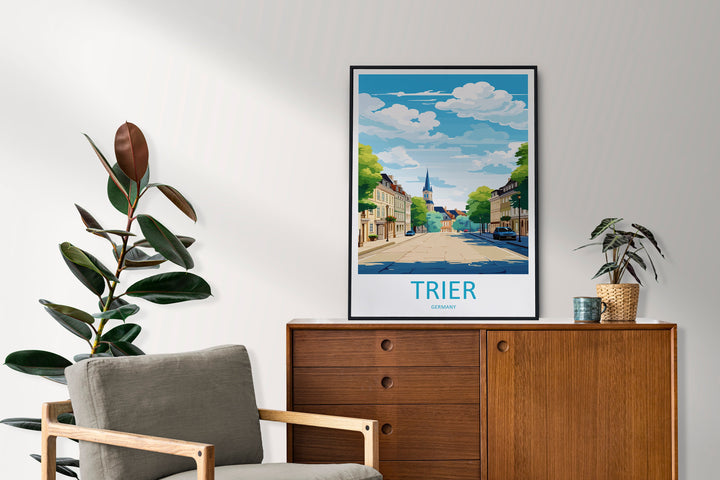 Trier Travel Print Wall Art Trier Wall Hanging Home Decor Trier Gift Art Lovers Wall Art Print Art Trier Germany
