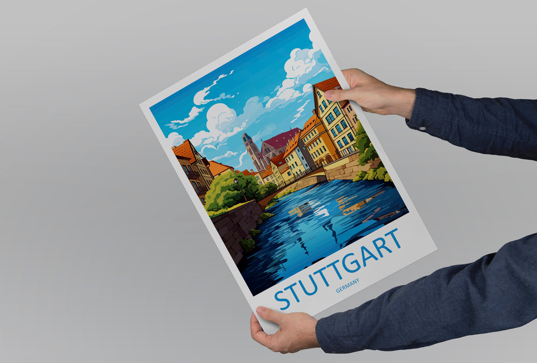 Stuttgart Travel Print Wall Art Stuttgart Wall Hanging Home Decor Stuttgart Gift Art Lovers Wall Art Print Art Stuttgart Germany