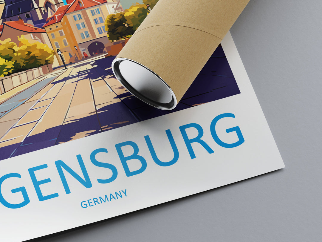 Regensburg Travel Print Wall Art Regensburg Wall Hanging Home Decor Regensburg Gift Art Lovers Wall Art Print Art Regensburg Germany