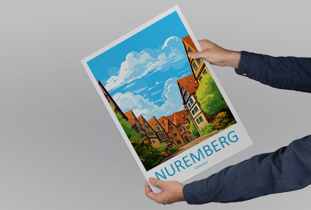 Nuremberg Travel Print Wall Art Nuremberg Wall Hanging Home Decoration Nuremberg Gift Art Lovers Wall Art Print Art Nuremberg Germany Poster