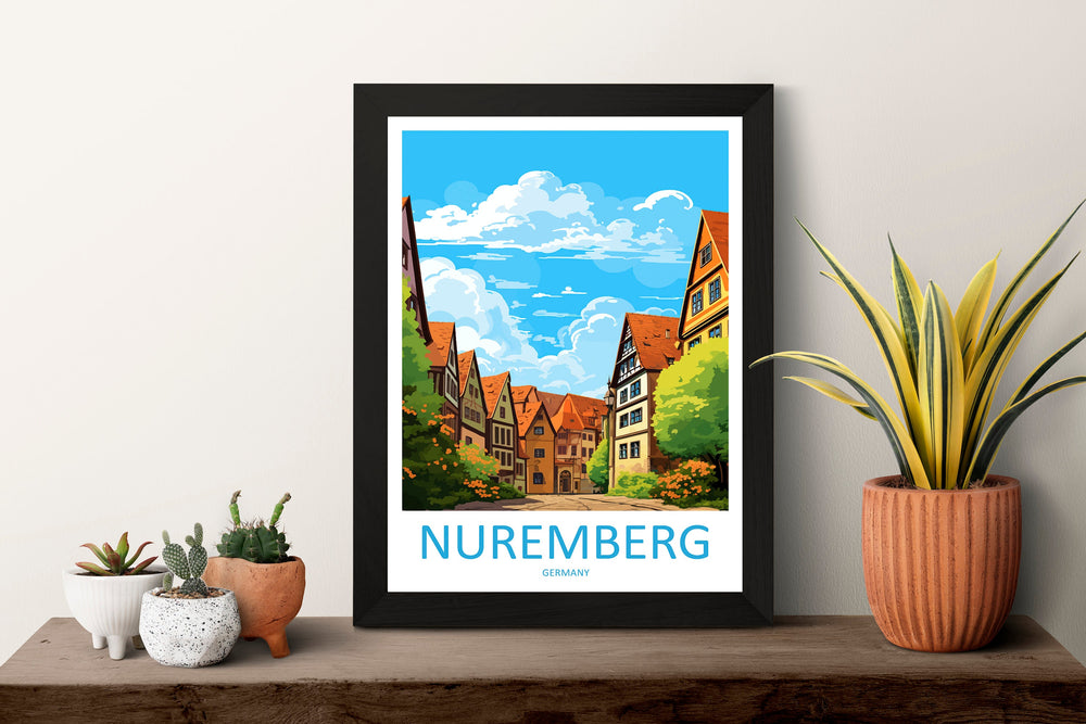 Nuremberg Travel Print Wall Art Nuremberg Wall Hanging Home Decoration Nuremberg Gift Art Lovers Wall Art Print Art Nuremberg Germany Poster
