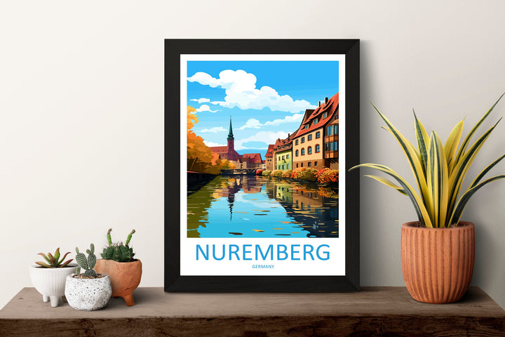Nuremberg Travel Print Wall Art Nuremberg Wall Hanging Home Decoration Nuremberg Gift Art Lovers Wall Art Print Art Nuremberg Germany Poster