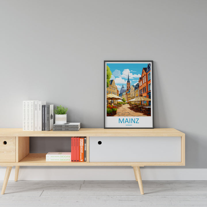 Mainz Travel Print Wall Art Mainz Wall Hanging Home Decoration Mainz Gift Art Lovers Wall Art Print Art Mainz Germany Poster