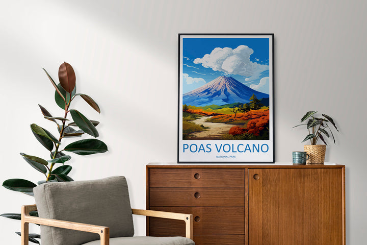 Poas Volcano National Park Travel Print Wall Art Poas Volcano National Park Wall Hanging Home Décor Poas Volcano Park Gift Art Lovers