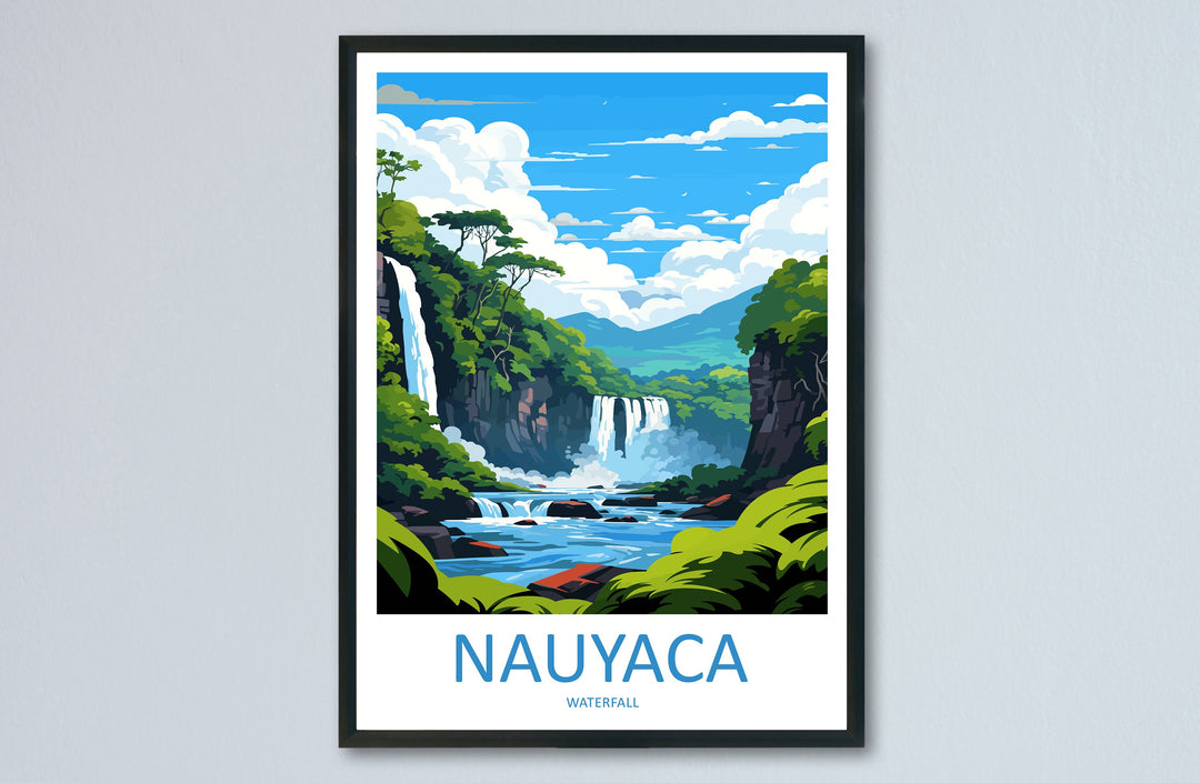 Nauyaca Waterfalls Travel Print Wall Art Nauyaca Waterfalls Wall Hanging Home Décor Nauyaca Waterfalls Gift Art Lovers