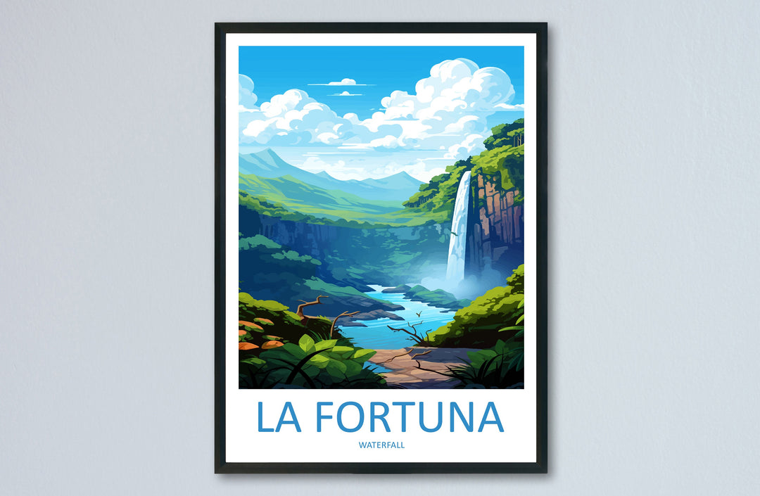 La Fortuna Waterfall Travel Print Wall Art La Fortuna Waterfall Wall Hanging Home Décor La Fortuna Waterfall Gift Art Lovers
