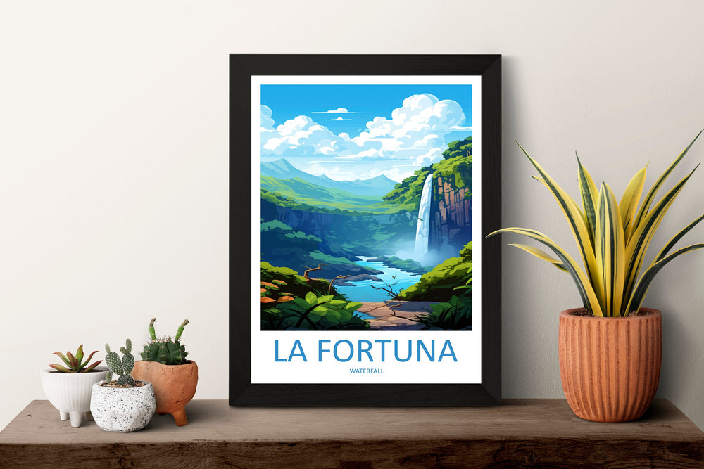 La Fortuna Waterfall Travel Print Wall Art La Fortuna Waterfall Wall Hanging Home Décor La Fortuna Waterfall Gift Art Lovers