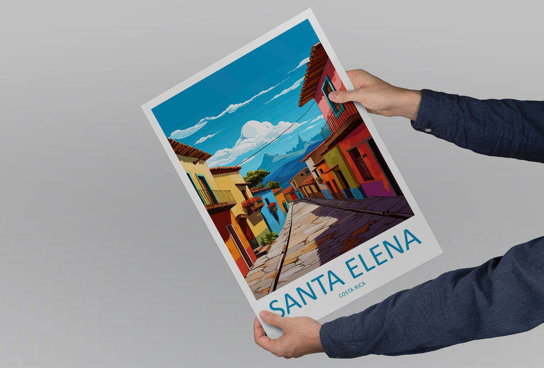Santa Elena Travel Print Wall Art Santa Elena Wall Hanging Home Décor Santa Elena Gift Art Lovers Costa Rica Wall Art