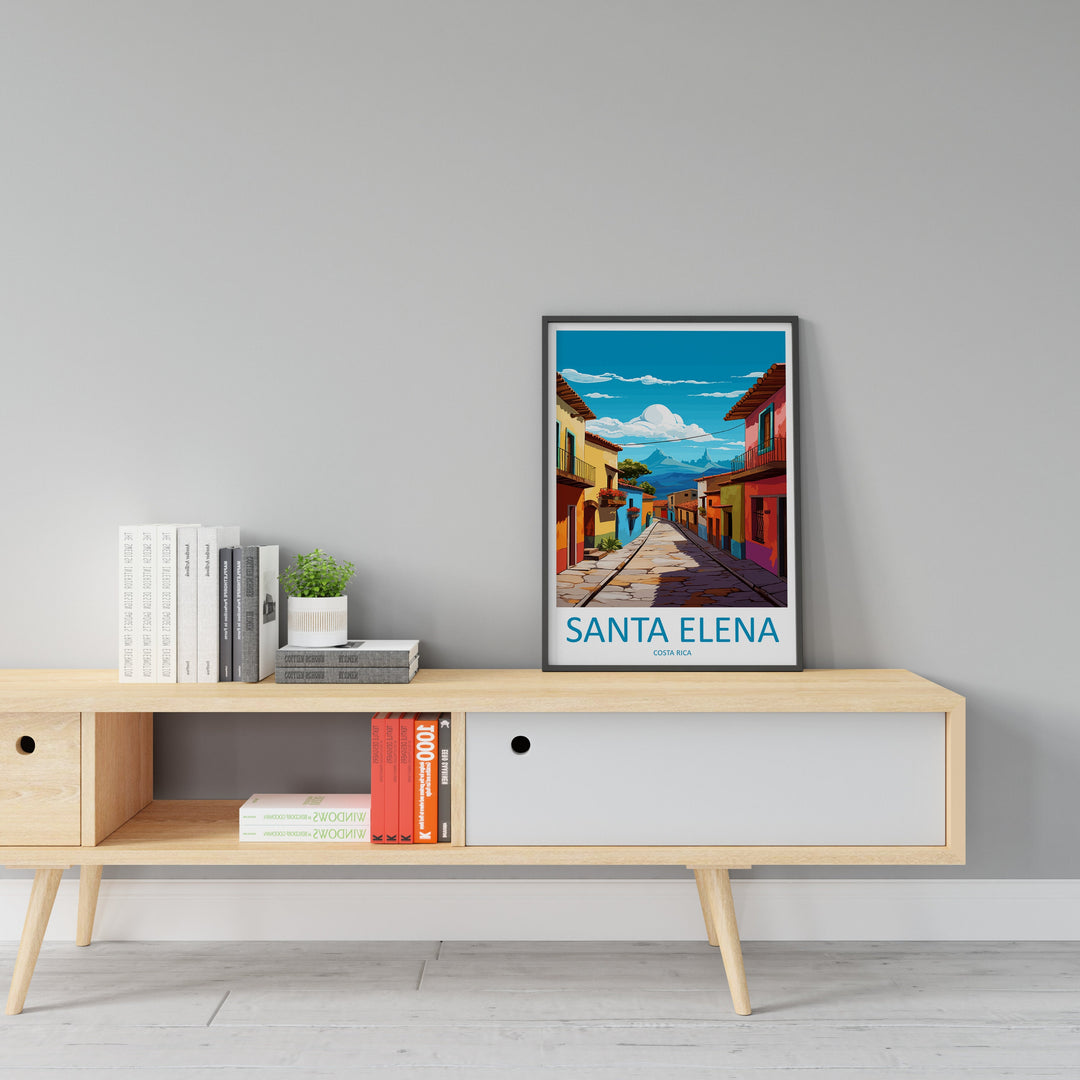 Santa Elena Travel Print Wall Art Santa Elena Wall Hanging Home Décor Santa Elena Gift Art Lovers Costa Rica Wall Art