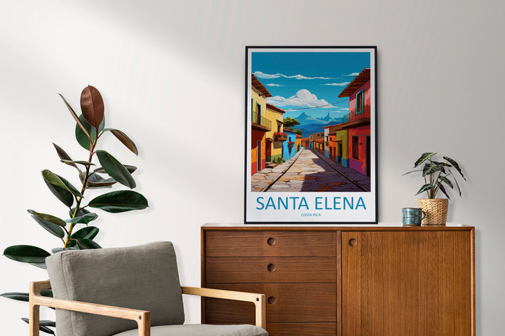 Santa Elena Travel Print Wall Art Santa Elena Wall Hanging Home Décor Santa Elena Gift Art Lovers Costa Rica Wall Art