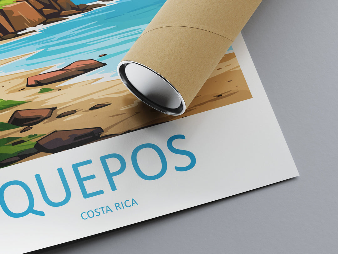 Quepos Travel Print Wall Art Quepos Wall Hanging Home Décor Quepos Gift Art Lovers Costa Rica Wall Art Costa Rica Travel Poster Art
