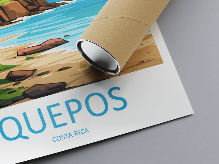 Quepos Travel Print Wall Art Quepos Wall Hanging Home Décor Quepos Gift Art Lovers Costa Rica Wall Art Costa Rica Travel Poster Art