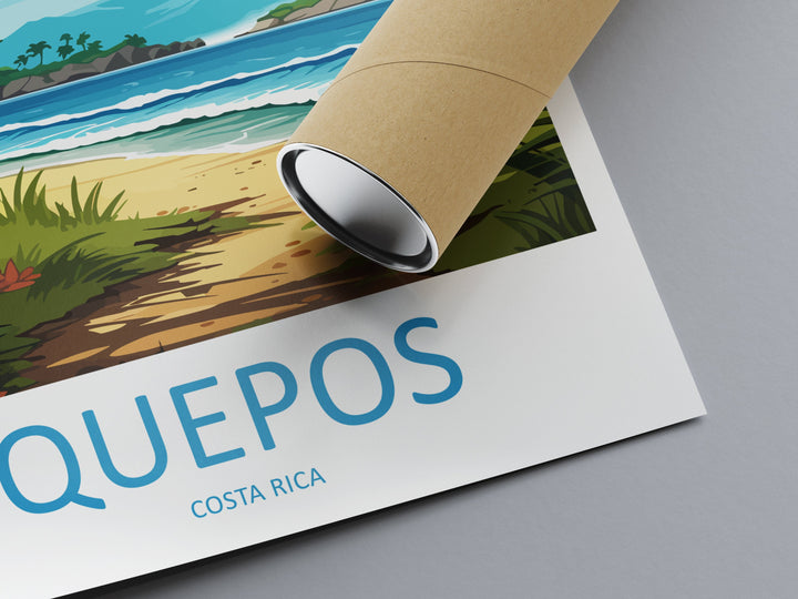 Quepos Travel Print Wall Art Quepos Wall Hanging Home Décor Quepos Gift Art Lovers Costa Rica Wall Art Costa Rica Travel Poster Art
