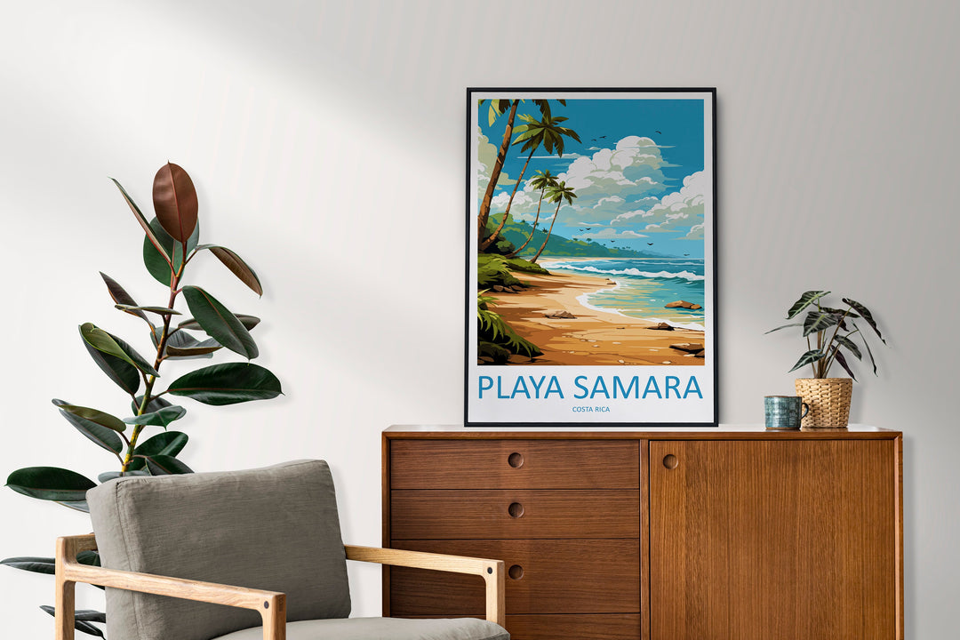 Samara Beach Travel Print Wall Art Samara Beach Wall Hanging Home Décor Samara Beach Gift Art Lovers Costa Rica Wall Art Costa Rica Travel