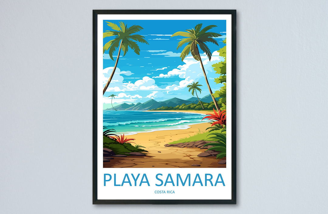 Samara Beach Travel Print Wall Art Samara Beach Wall Hanging Home Décor Samara Beach Gift Art Lovers Costa Rica Wall Art Costa Rica Travel