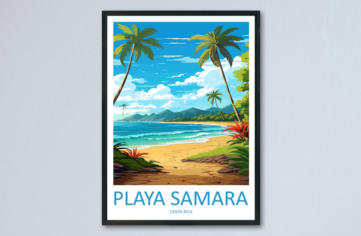 Samara Beach Travel Print Wall Art Samara Beach Wall Hanging Home Décor Samara Beach Gift Art Lovers Costa Rica Wall Art Costa Rica Travel