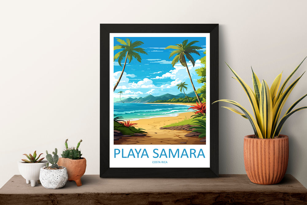 Samara Beach Travel Print Wall Art Samara Beach Wall Hanging Home Décor Samara Beach Gift Art Lovers Costa Rica Wall Art Costa Rica Travel