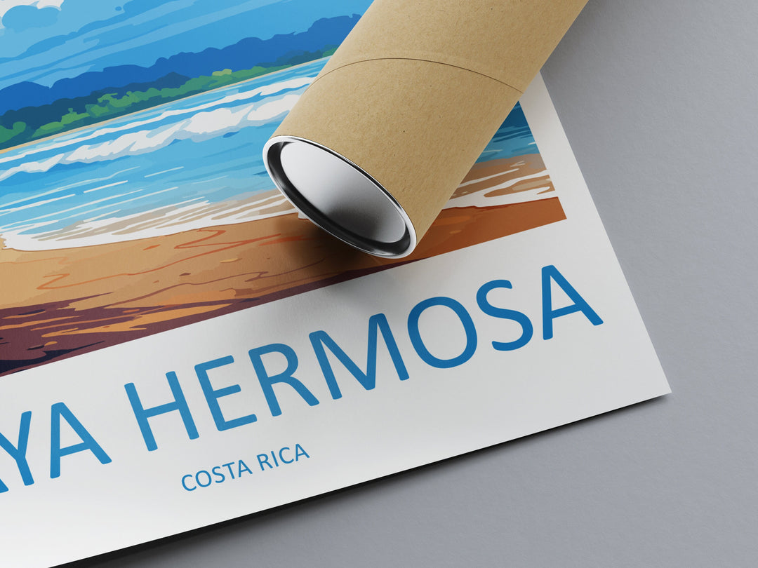 Playa Hermosa Travel Print Wall Art Playa Hermosa Wall Hanging Home Décor Playa Hermosa Gift Art Lovers Costa Rica Wall Art Costa Rica