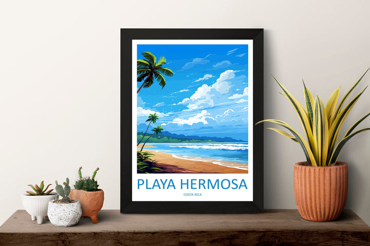 Playa Hermosa Travel Print Wall Art Playa Hermosa Wall Hanging Home Décor Playa Hermosa Gift Art Lovers Costa Rica Wall Art Costa Rica