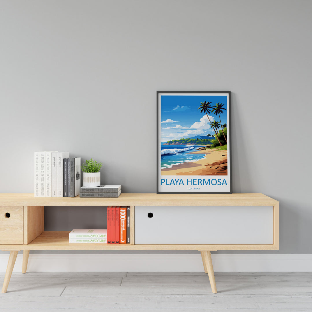 Playa Hermosa Travel Print Wall Art Playa Hermosa Wall Hanging Home Décor Playa Hermosa Gift Art Lovers Costa Rica Wall Art Costa Rica