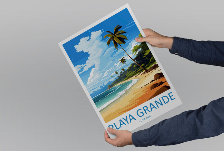 Playa Grande Travel Print Wall Art Playa Grande Wall Hanging Home Décor Playa Grande Gift Art Lovers Costa Rica Wall Art Costa Rica