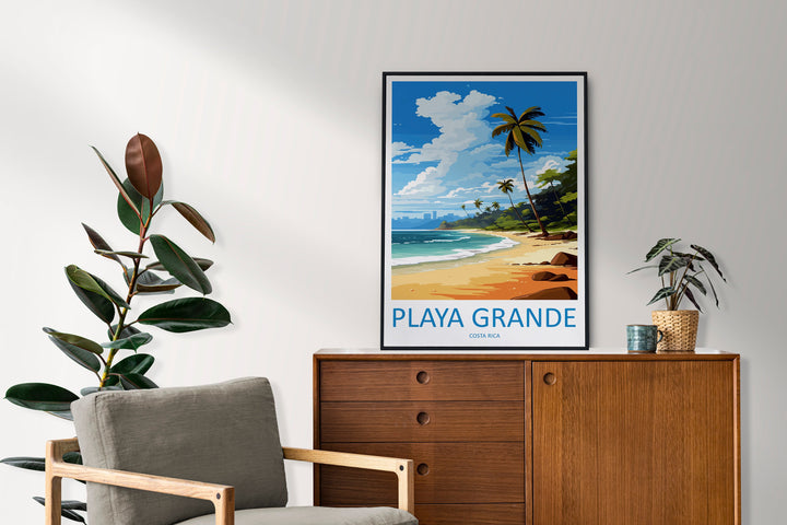 Playa Grande Travel Print Wall Art Playa Grande Wall Hanging Home Décor Playa Grande Gift Art Lovers Costa Rica Wall Art Costa Rica