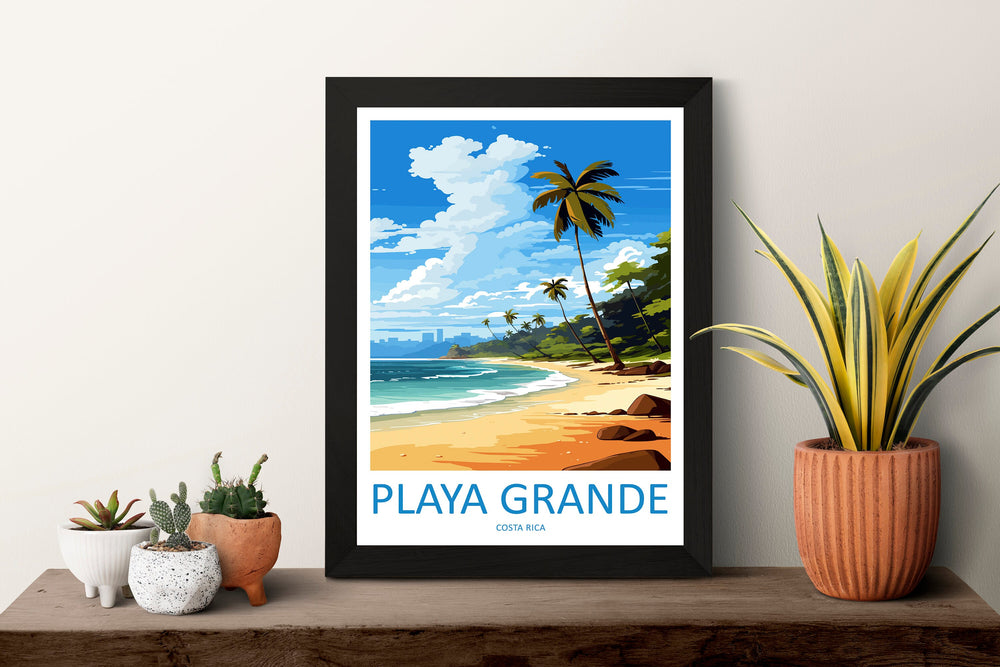 Playa Grande Travel Print Wall Art Playa Grande Wall Hanging Home Décor Playa Grande Gift Art Lovers Costa Rica Wall Art Costa Rica