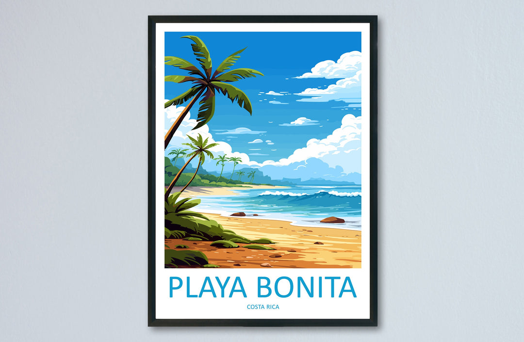 Playa Bonita Travel Print Wall Art Playa Bonita Wall Hanging Home Décor Playa Bonita Gift Art Lovers Costa Rica Wall Art Costa Rica