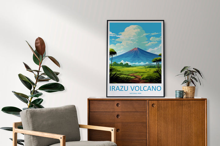 Irazu Volcano National Park Travel Print Wall Art Irazu Volcano Wall Hanging Home Décor Irazu Volcano National Park Gift Art Costa Rica