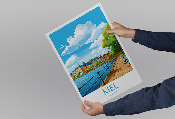 Kiel Travel Print Wall Art Kiel Wall Hanging Home Decoration Kiel Gift Art Lovers Wall Art Print Art Kiel Germany Poster