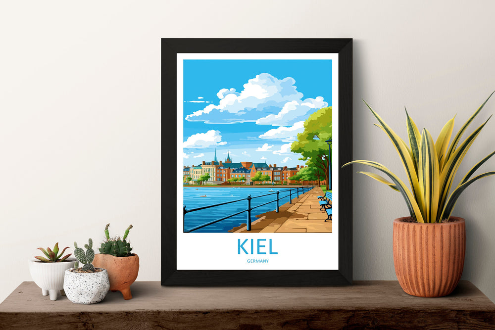 Kiel Travel Print Wall Art Kiel Wall Hanging Home Decoration Kiel Gift Art Lovers Wall Art Print Art Kiel Germany Poster