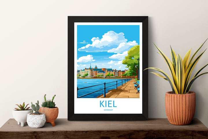 Kiel Travel Print Wall Art Kiel Wall Hanging Home Decoration Kiel Gift Art Lovers Wall Art Print Art Kiel Germany Poster