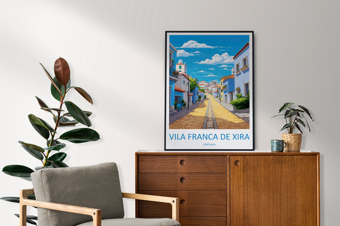 Vila Franca de Xira Travel Print Wall Art Vila Franca de Xira Wall Hanging Home Décor Vila Franca de Xira Gift Art Lovers Portugal Art Lover