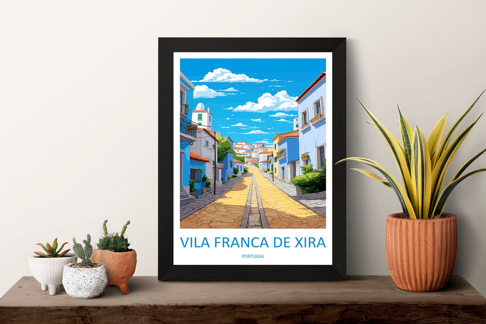 Vila Franca de Xira Travel Print Wall Art Vila Franca de Xira Wall Hanging Home Décor Vila Franca de Xira Gift Art Lovers Portugal Art Lover