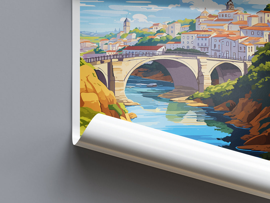 Tomar Travel Print Wall Art Tomar Wall Hanging Home Décor Tomar Gift Art Lovers Portugal Art Lover Gift Tomar Wall Décor
