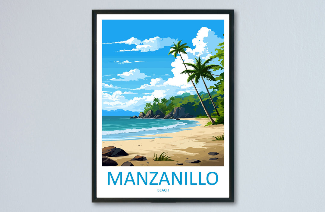 Manzanillo Beach Travel Print Wall Art Manzanillo Beach Wall Hanging Home Décor Manzanillo Beach Gift Art Costa Rica