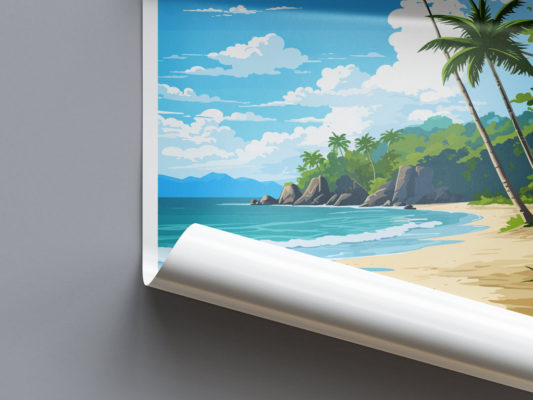 Manzanillo Beach Travel Print Wall Art Manzanillo Beach Wall Hanging Home Décor Manzanillo Beach Gift Art Costa Rica